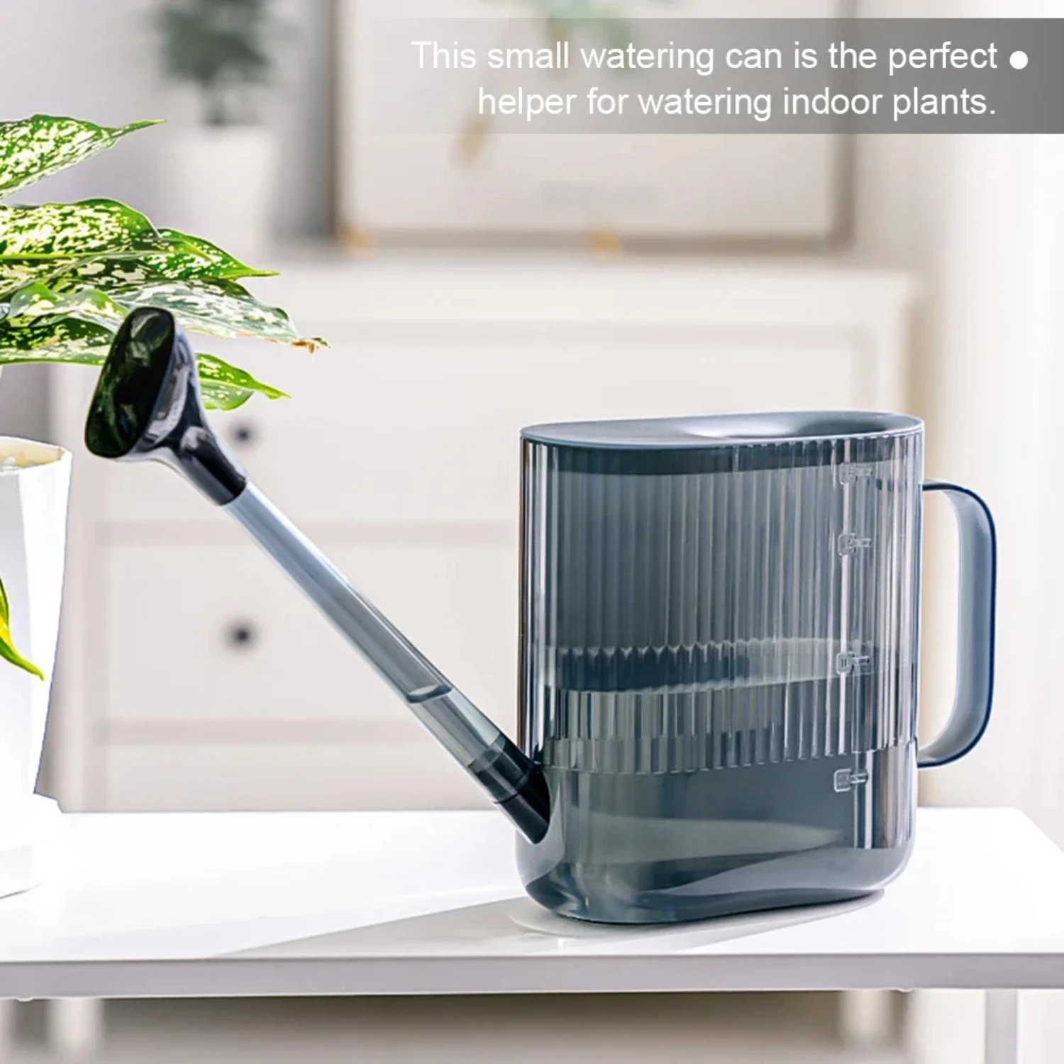 1800ML Watering Can with Sprinkler  Plastic Watering Can with Long Spout Modern Water Can  Indoor Outdoor Plants