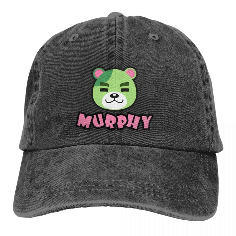 Washed Men's Baseball Cap Acnh Murphy Classic Trucker Snapback Caps Dad Hat Animal Crossing Timmy Game Golf Hats