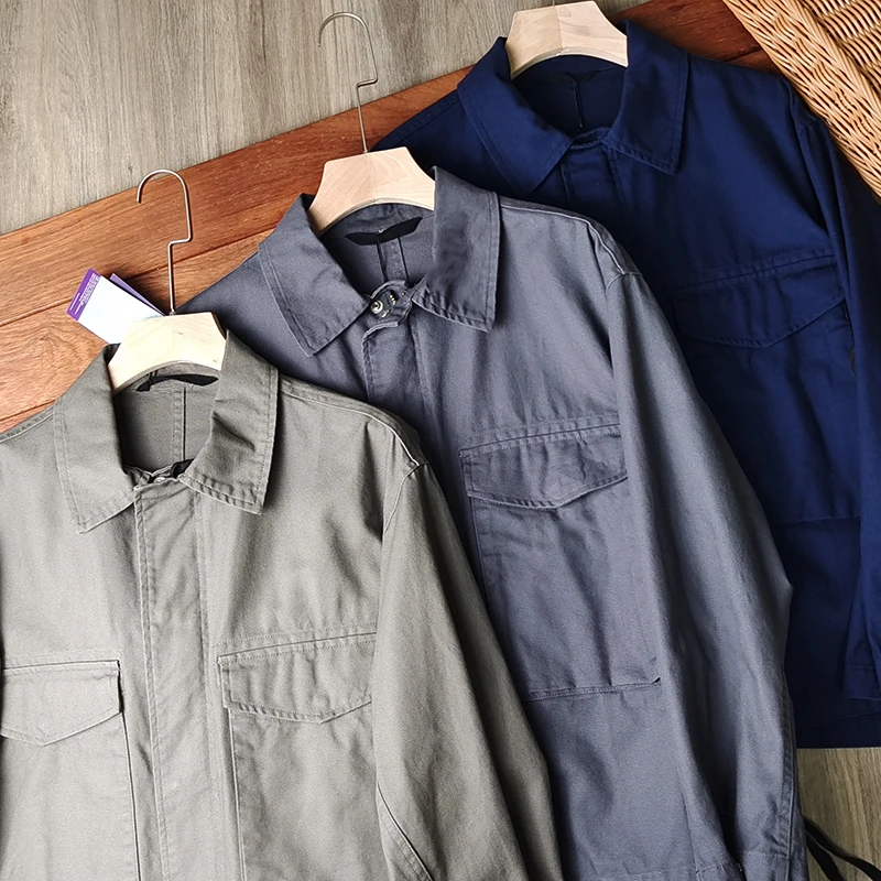 

Мужская рабочая одежда свободного покроя в стиле ретро в стиле милитари, осенняя верхняя одежда Jaet Heavy Du Faion Urban Long Sve Coat