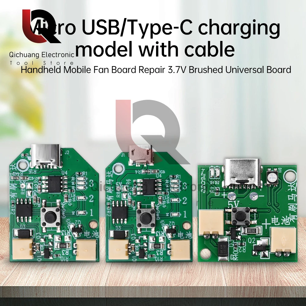 USB-Typ-C-Aufladung kleine Lüfterplatine-Steuerplatine Motherboard Hand kleiner Tisch ventilator mobiler Universal platine 5V 1A