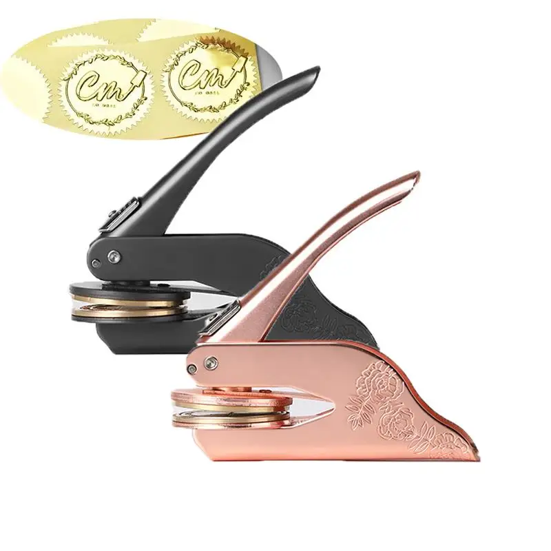 Customized Embossed Stamp Personalized Custom Book Embosser Seal Wedding Invitation Logo Customization Embossing Paper Stamps
