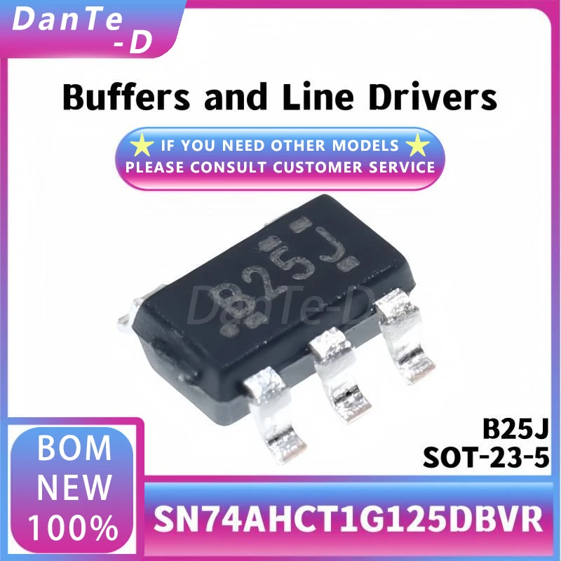 10PCS SN74AHCT1G125DBVR SOT-23-5 Silkscreen B25J Three-state output single bus buffer gate New original authentic