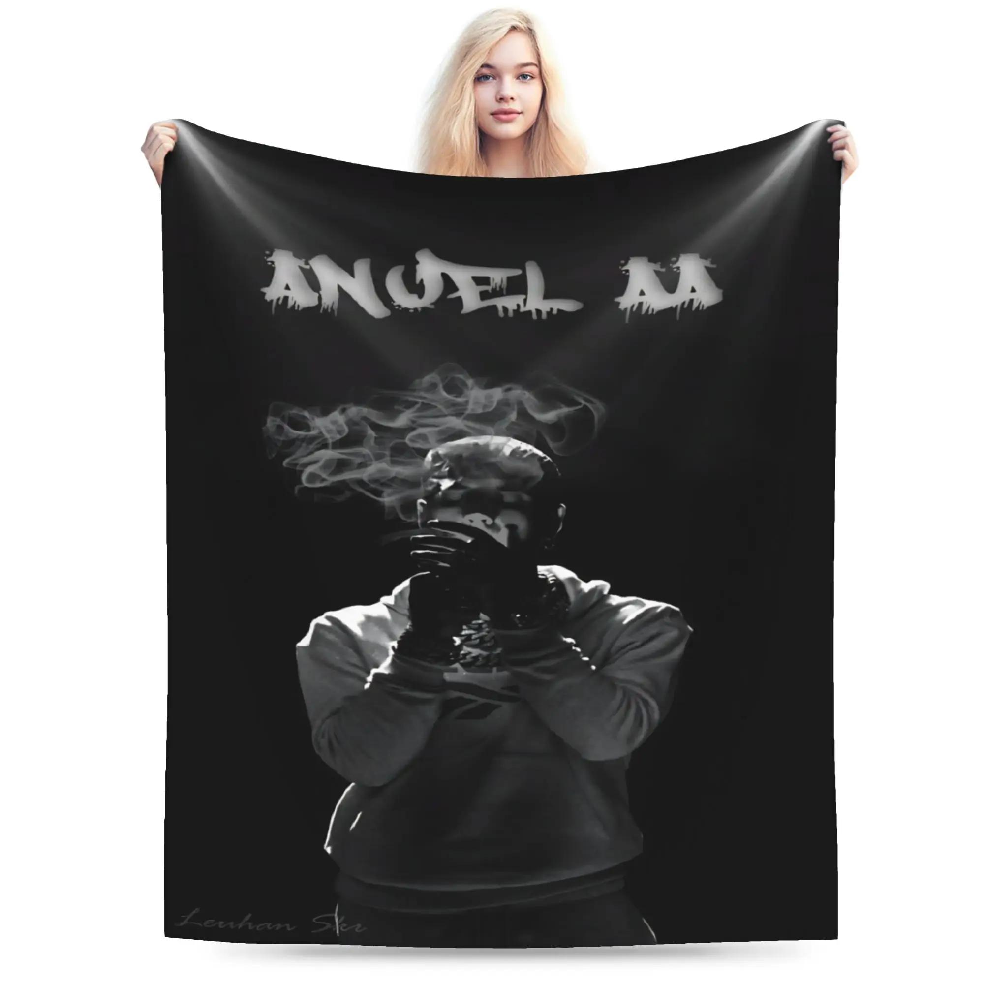 Anuel AA  Rapper Singer Blankets Flannel  Relax Lightweight Thin Throw Blanket for Bedroom Bedding Throws