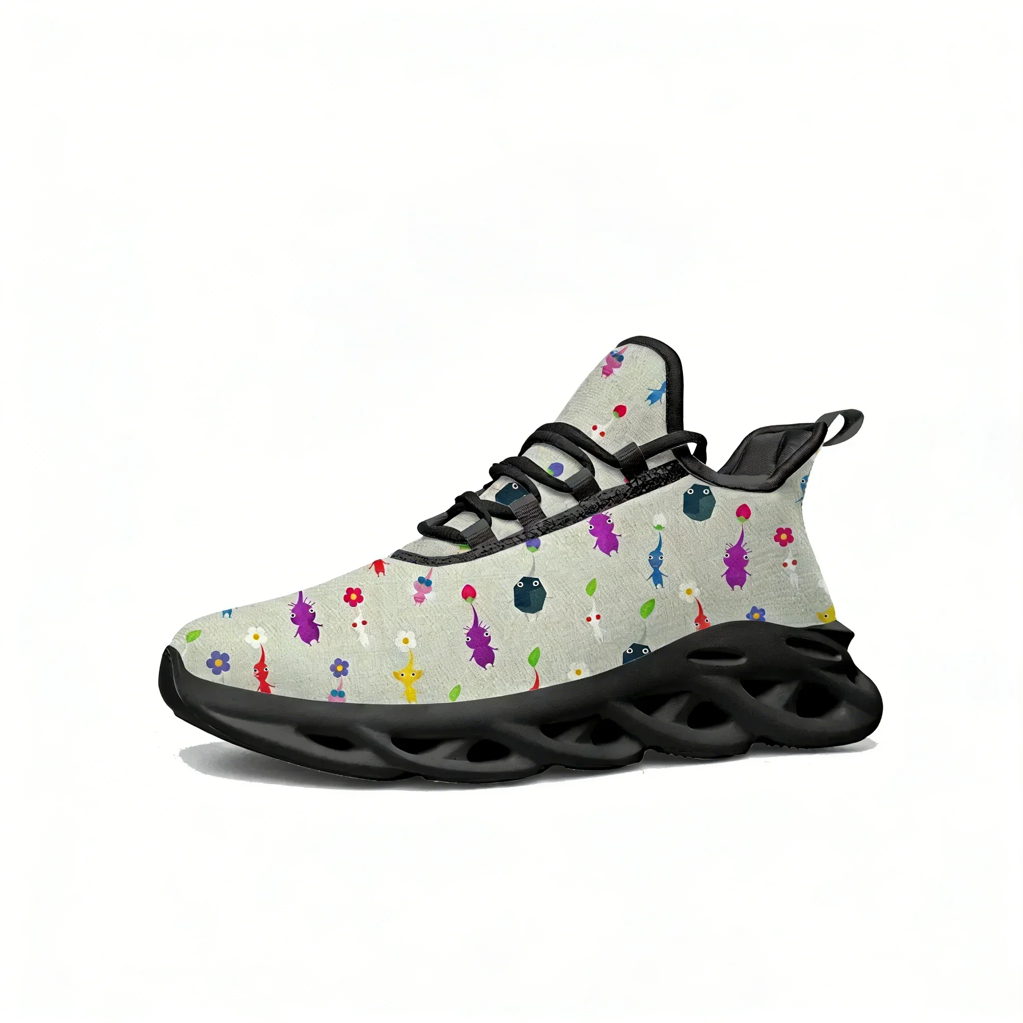 Pikmin Flats Sneakers Hot Cartoon Game Mens Womens Sports Running Shoes Fashion Tailor Made Lace Up Shoes