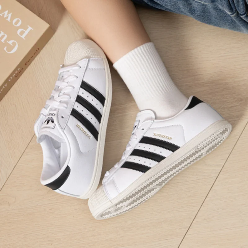 Adidas SUPERSTAR LO PRO W  KK0427 Trefoil Women's Shoes Retro Classic Shell-Toe Thin-Soled Sneakers With Shoebox