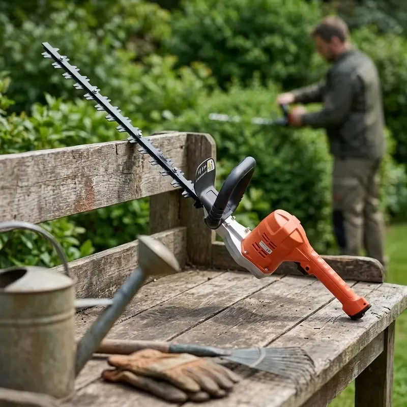 Lightweight Ergonomic Double-Handheld 24V Lithium-Ion Battery 23inch Hedge Trimmer Electric Shrub Trimmer 600mm Cutting
