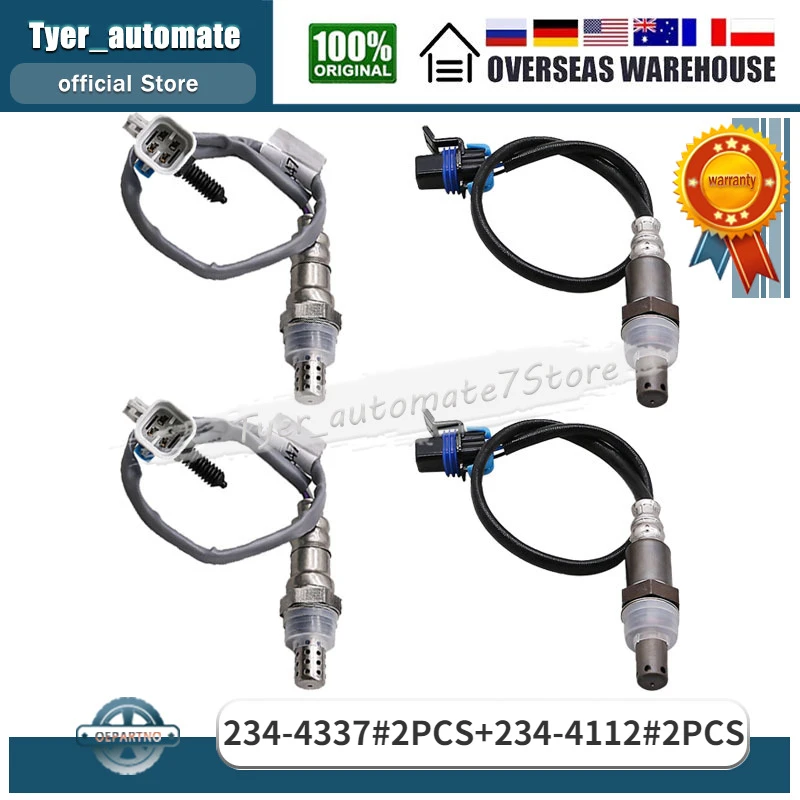 For CADILLAC ESCALADE CHEVROLET AVALANCHE TAHOE GMC SIERRA 1500 YUKON HUMMER H2 Up & Downstream Oxygen Sensor 234-4337 234-4112