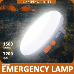 7200 mAh Rechargeable Powerful Light Camping Lantern with Magnet Strong Light Portable Flashlights LED Tent Lights Work