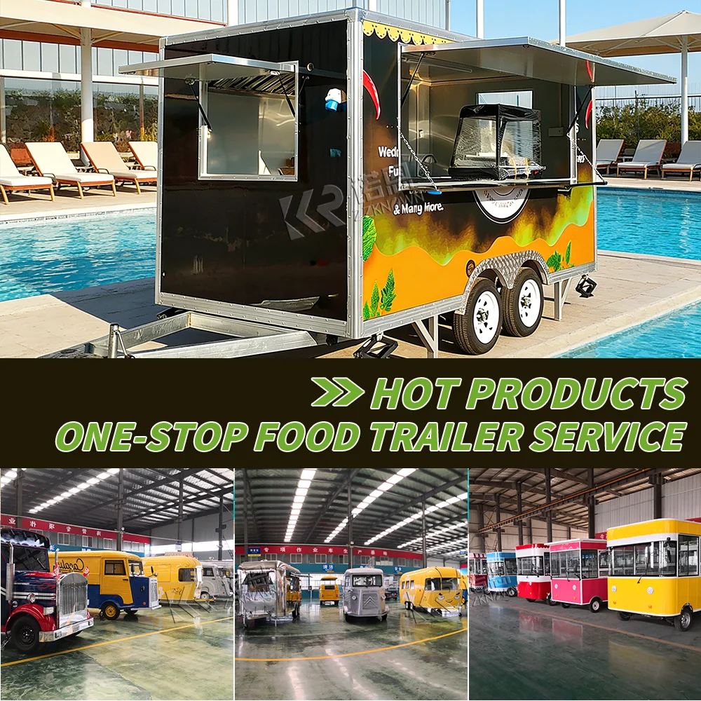 

China Street Mobile BBQ Food Trailer Street Vending Pizza Truck Fully Equipped Concession Food Truck For Sale