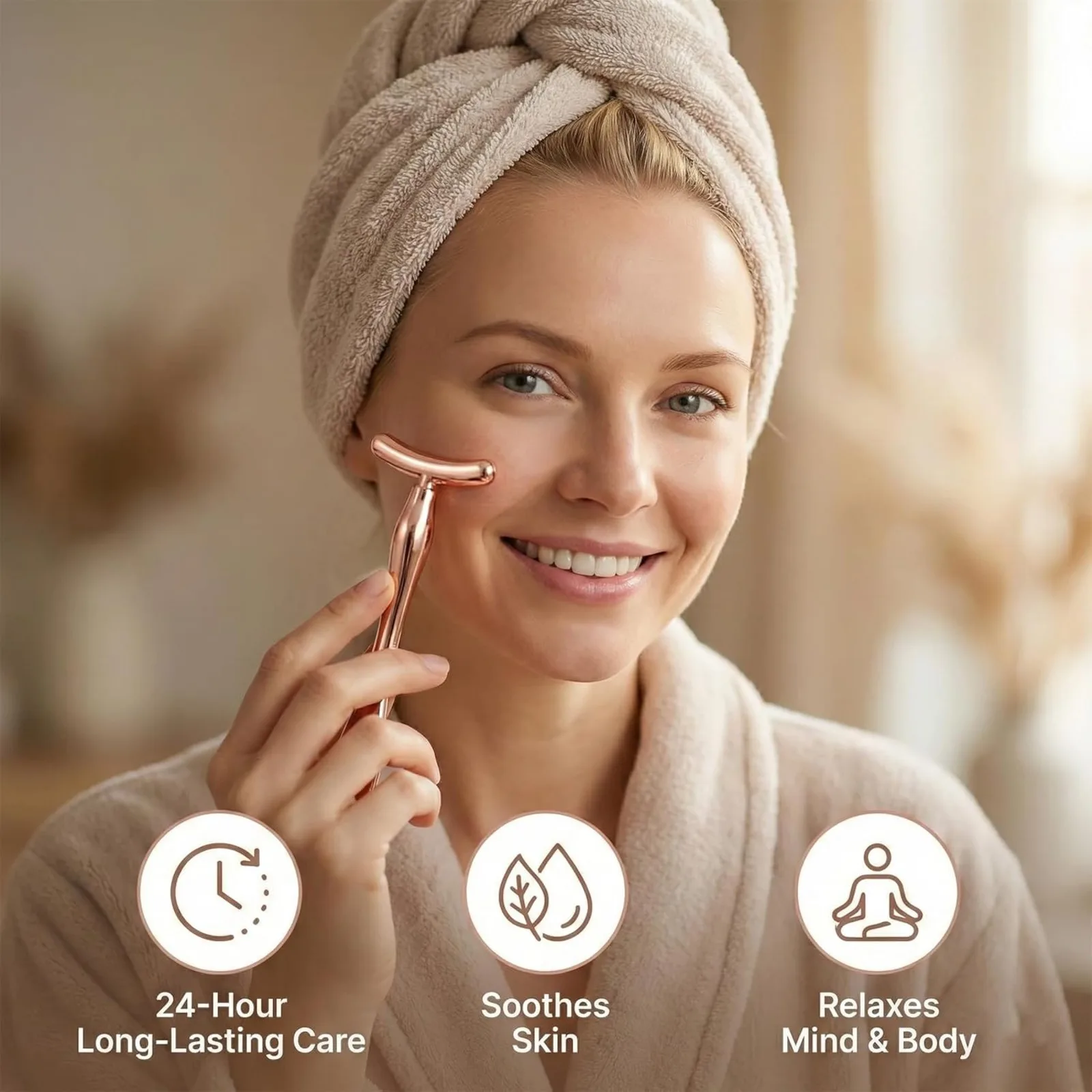 Eye Roller Eye Cream Applicator for Puffy Eyes Face Roller Massager Tool Eyes Massage Wand Stick for Reducing Puffiness Wrinkle