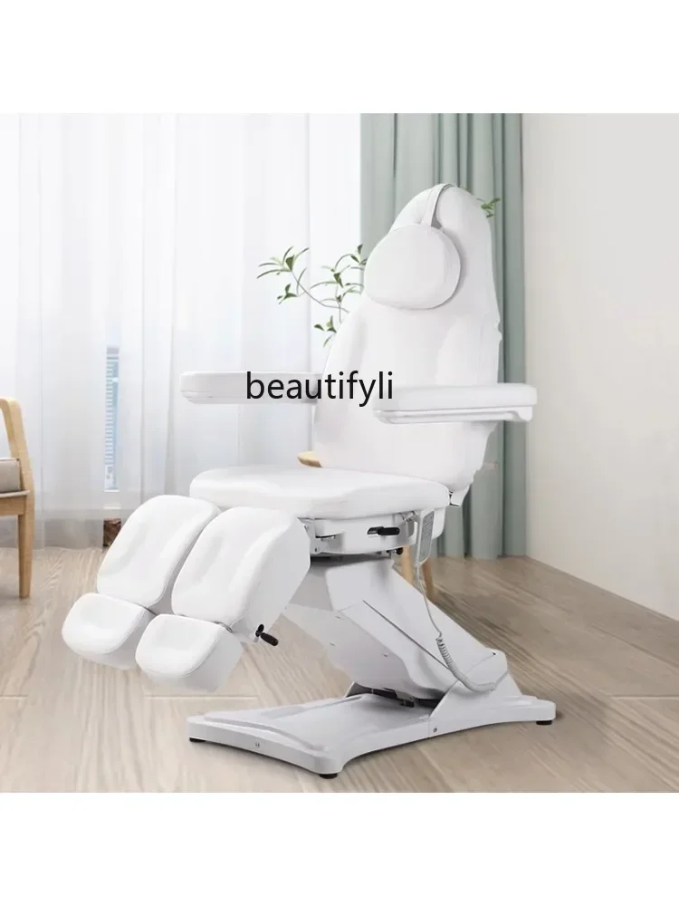 

S7486 ss Facial Bed Beauty Salon Special Electric Lifting Inclined Tattoo Bed Micro Plastic Tattoo Embroidery Split Leg Dental