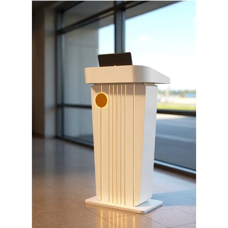 

Lecture Desk Lecture , High-end Customer Desk Consultation Reception Welcome Desk Meeting Room Stainless Steel Lec