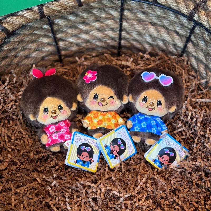10cm Kawaii Mengqiqi Vacation Style Plush Doll Pendant Summer Floral Shirt Doll Multiple Styles Birthday Gift