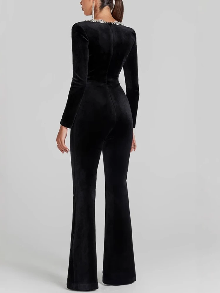 الصلبة ساحة طوق أنيقة مضيئة السراويل السيدات عادية اللعب الدعاوى 2025 المرأة الخريف عطلة سليم صالح كم طويل حللا المخملية