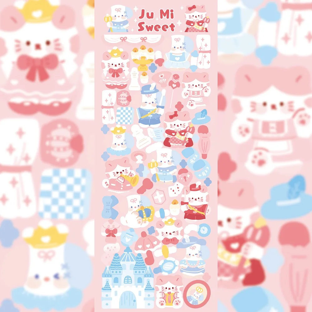 Kawaii Cute Laser Cartoon Animal Party Stickers For Girl Stationery Handbook Diary Planner Scrapbook DIY Decorative Stickers