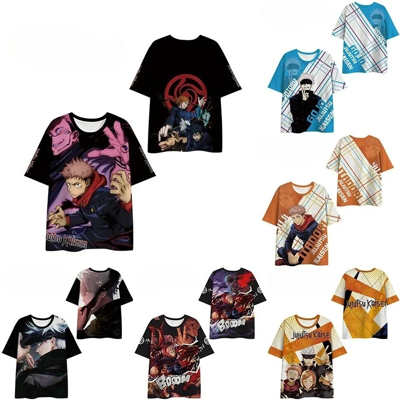

Jujutsu Kaisen Аниме Фигурка Gojo Satoru Harajuku Мужские футболки Y2K Уличная одежда Футболки Топы Графический летний подарок с короткими рукавами