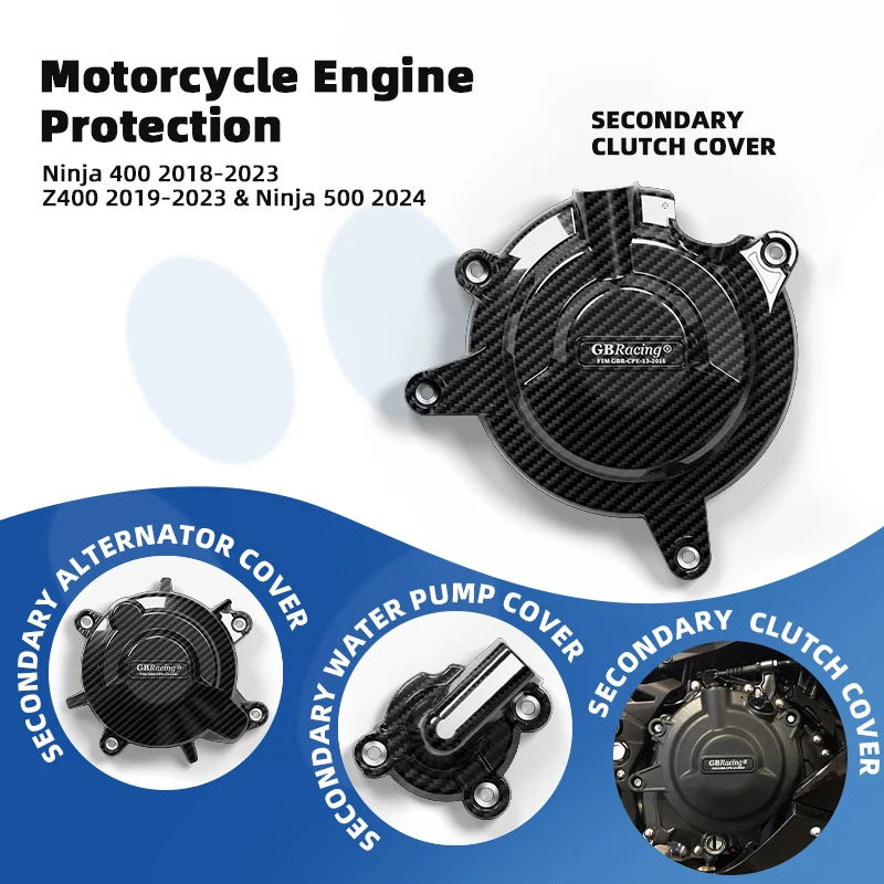 

Аксессуары для мотоциклов GBRacing Крышка двигателя для мотоцикла KAWASAKI Ninja 500 (2024) Ninja 400 (2018-2023) и Z400 (2019-2023)