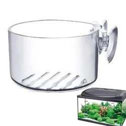 1pc Decorazioni per acquari Vaso per piante Vaso per piante acquatiche in acrilico con supporto a ventosa Piantare tazza per bombole Accessori per acquari