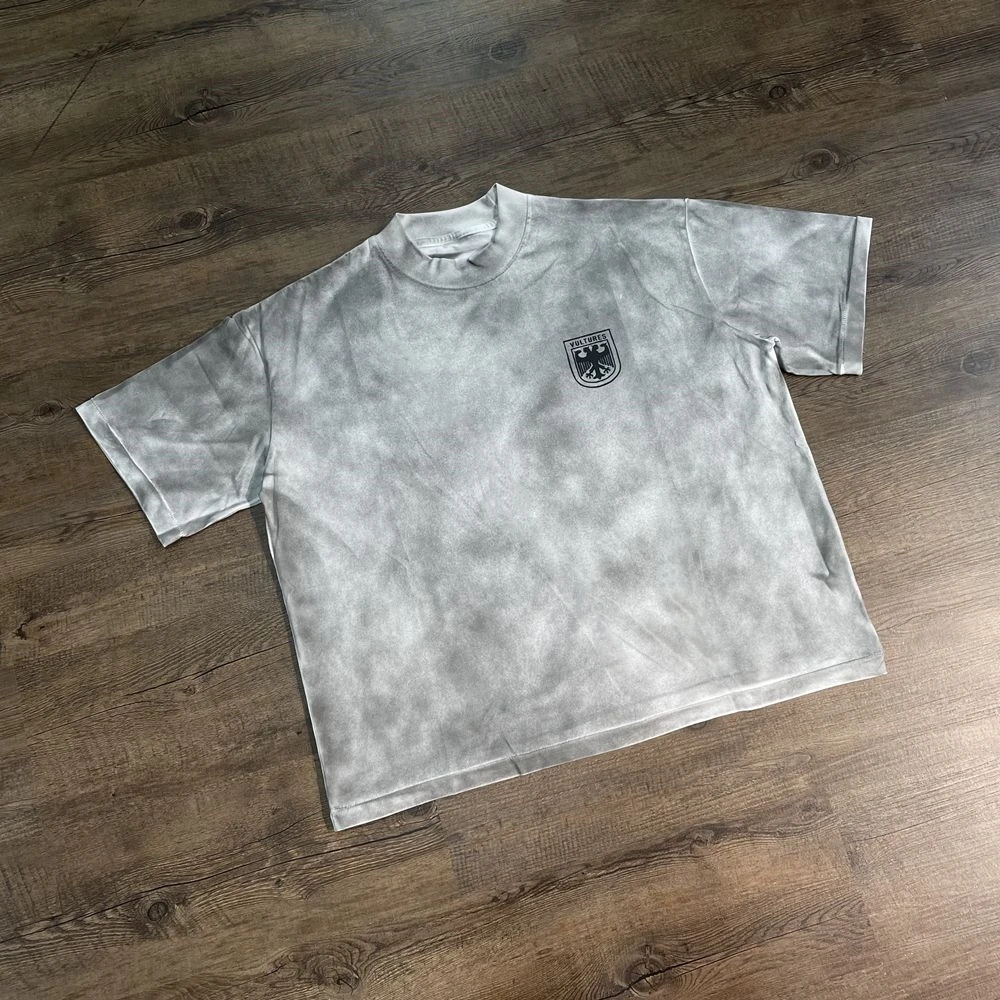 Yao 패션 특대 빈티지 더러운 스타일 반팔 남성 탑 티 힙합 Kanye DONDA 캐주얼 streetwear 헐렁한 t 셔츠 남성용
