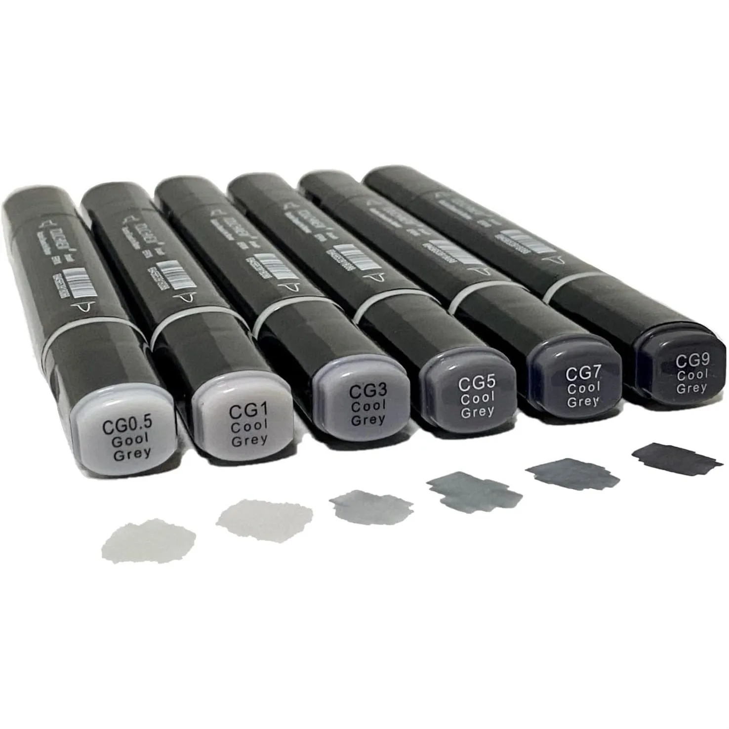 

6 Pack Grey Alcohol Markers Double Tipped Soft Fine Tips And Brush Art Marker For Drawing Coloring Calligraphy