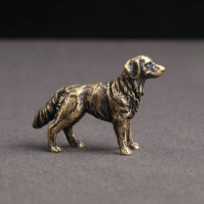 

Brass Shepherd Dog Ornament Home Desktop Decoration