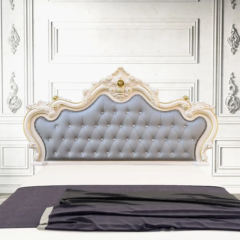 European bedside soft bag bed backrest French paint princess style 1.8 meters headboard double luxury bedside