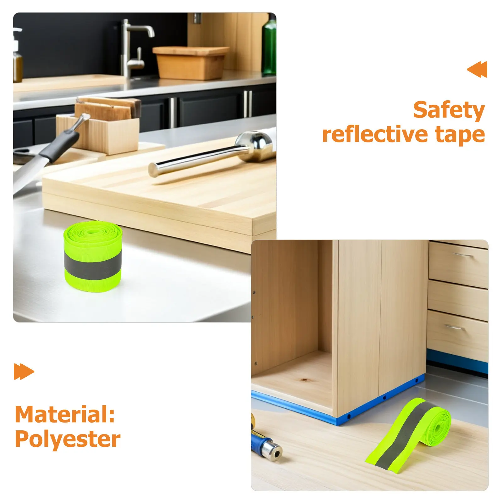 Reflective Tape Roll for Clothing Fluorescent High Visibility Sew Safety Strip Outdoor Workers Reflective