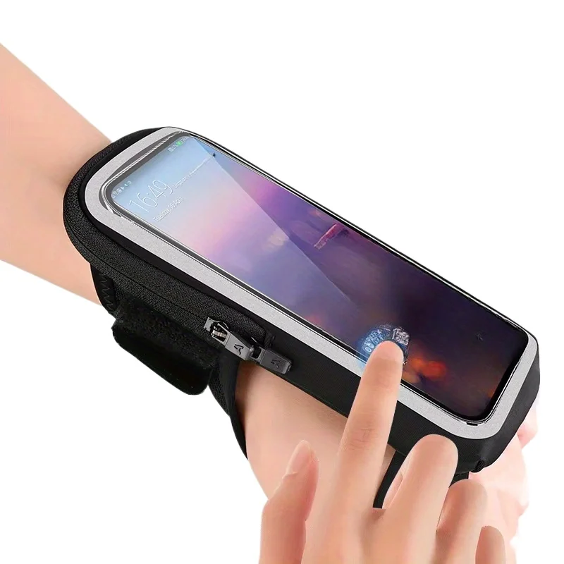 AliExpress UK Haissky HAISSKY Wristband Bags For iPhone 17 16 15 14 13 Pro Max 17 Air 16E 16 Plus Outdoor Cycling Fitnees Touch Screen Armband Pouch
