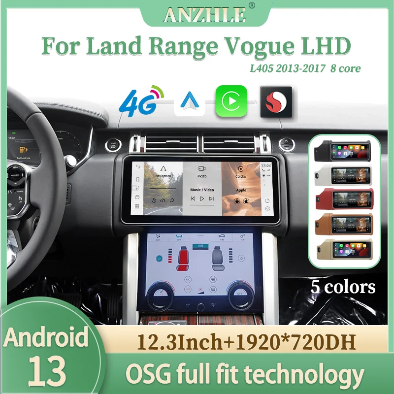

12.3" For Range Rover Vogue L405 Android 13 Multimedia Player Car GPS Radio Wireless Carplay Android Auto Original Car OEM Menu