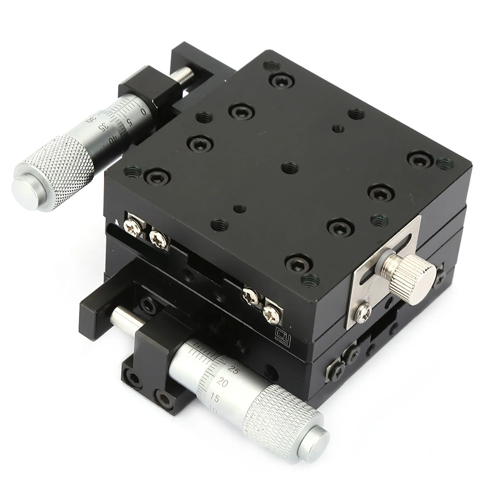 Manual Linear Stages SEMY60AS Micrometer Manual Slide Table Trimming   Roller Linear Stage 60*60*40mm Sliding Table