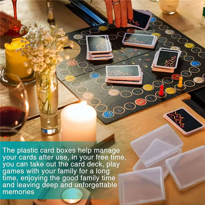 B84B 40Pcs for Playing Card Box Trading Card Case Card Storage Organizer Clear Card Case Plastic Storage Box for Gaming Cards,
