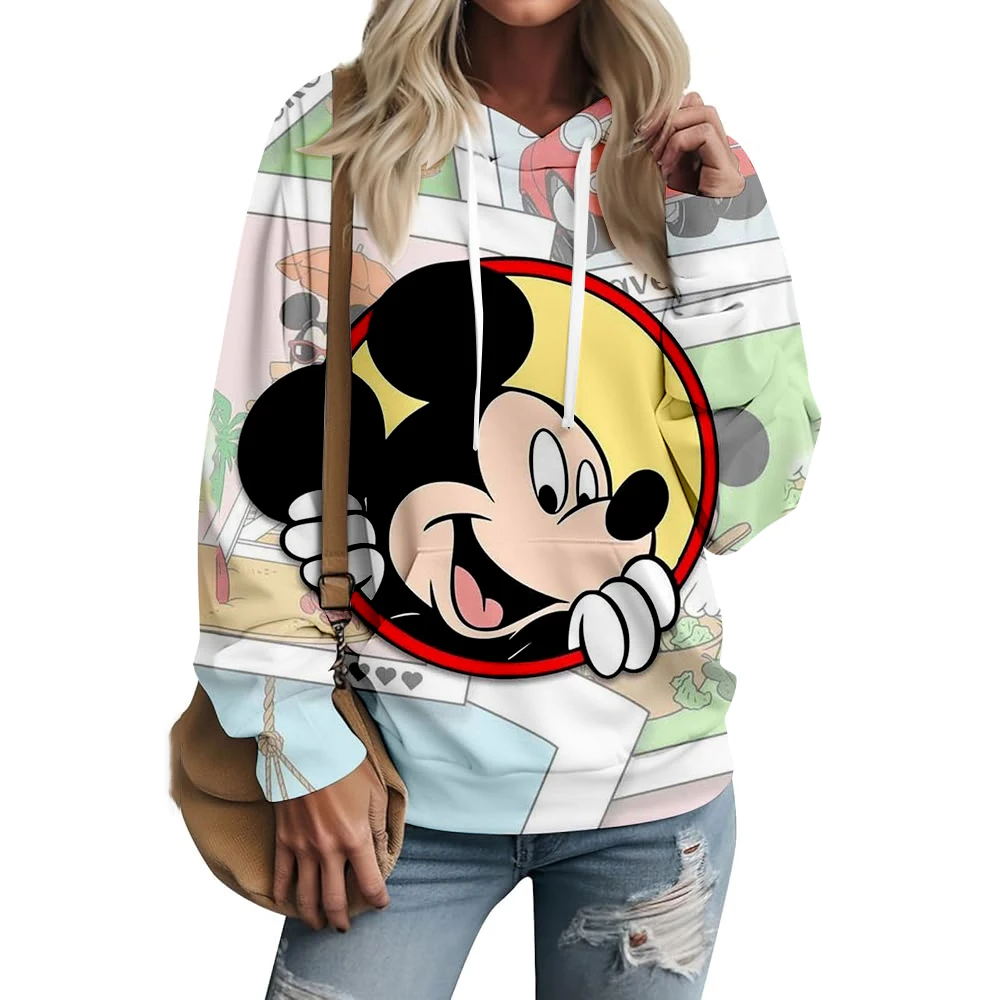 

Autumn Vintage Printing Disney Mickey Mouse Minnie Print Sweatshirts Women Crewneck Long Sleeve Pullover Tumblr Fashion Jumper