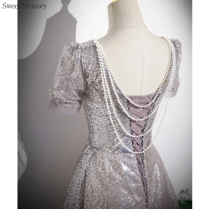 

A8150 Beautiful Evening Dresses For Girls Women Sweet Memory Princess Dress Pearls Vocal Art Examination Banquet Prom Dress