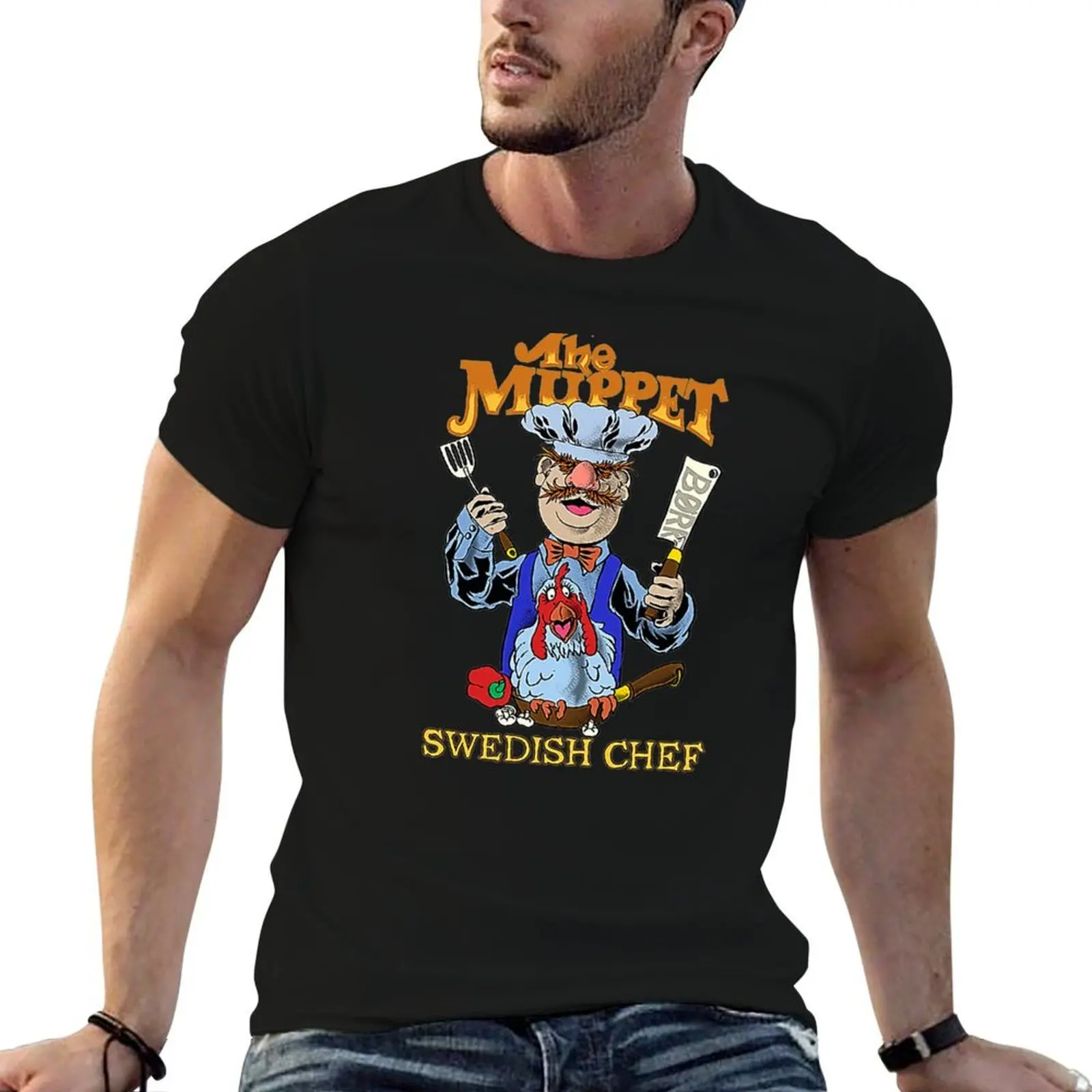 Vert Der Ferk cook Swedish Chef T-Shirt oversizeds Funny t-shirt mens t shirt graphic
