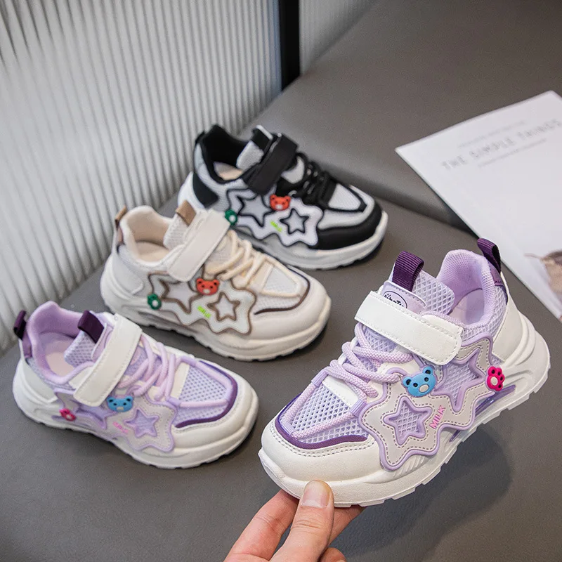 

Children Casual Shoes Autumn New Girls Boys Breathable Mesh Tenis Sneakers Kids Fashion Outdoor Soft Soled Sports Running Shoes