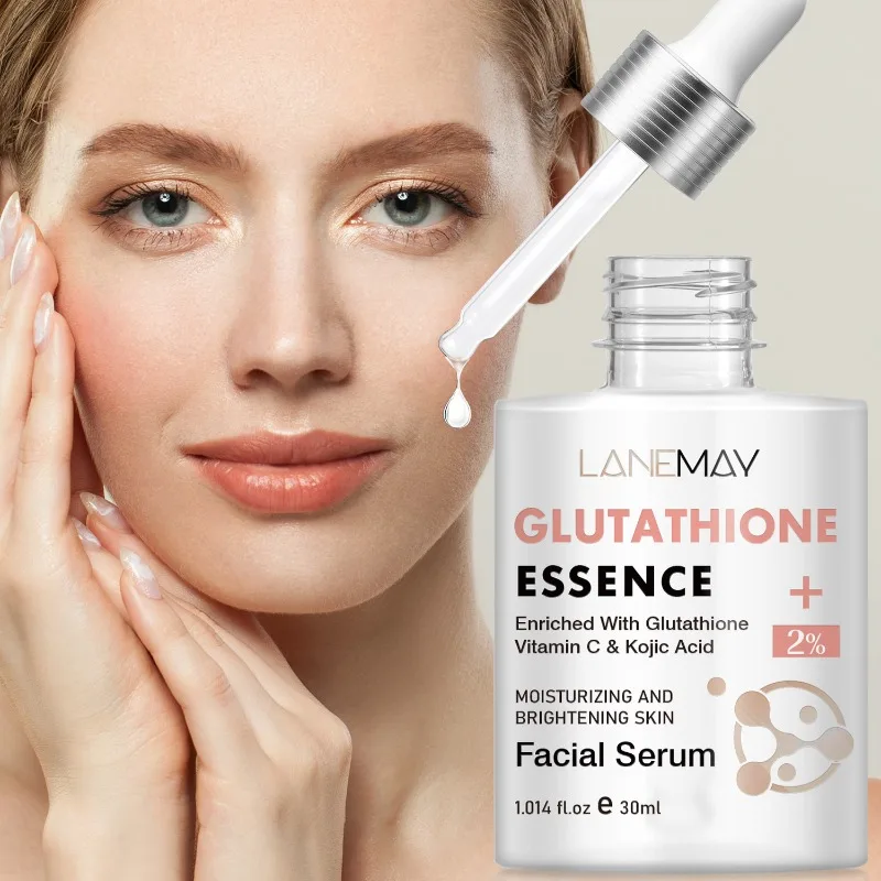 

GLUTATHIONE ESSENCE Skin Revitalizing Serum Enriched with Vitamin C & Kojic Acid MOISTURIZING AND BRIGHTENING SKIN Facial Serum