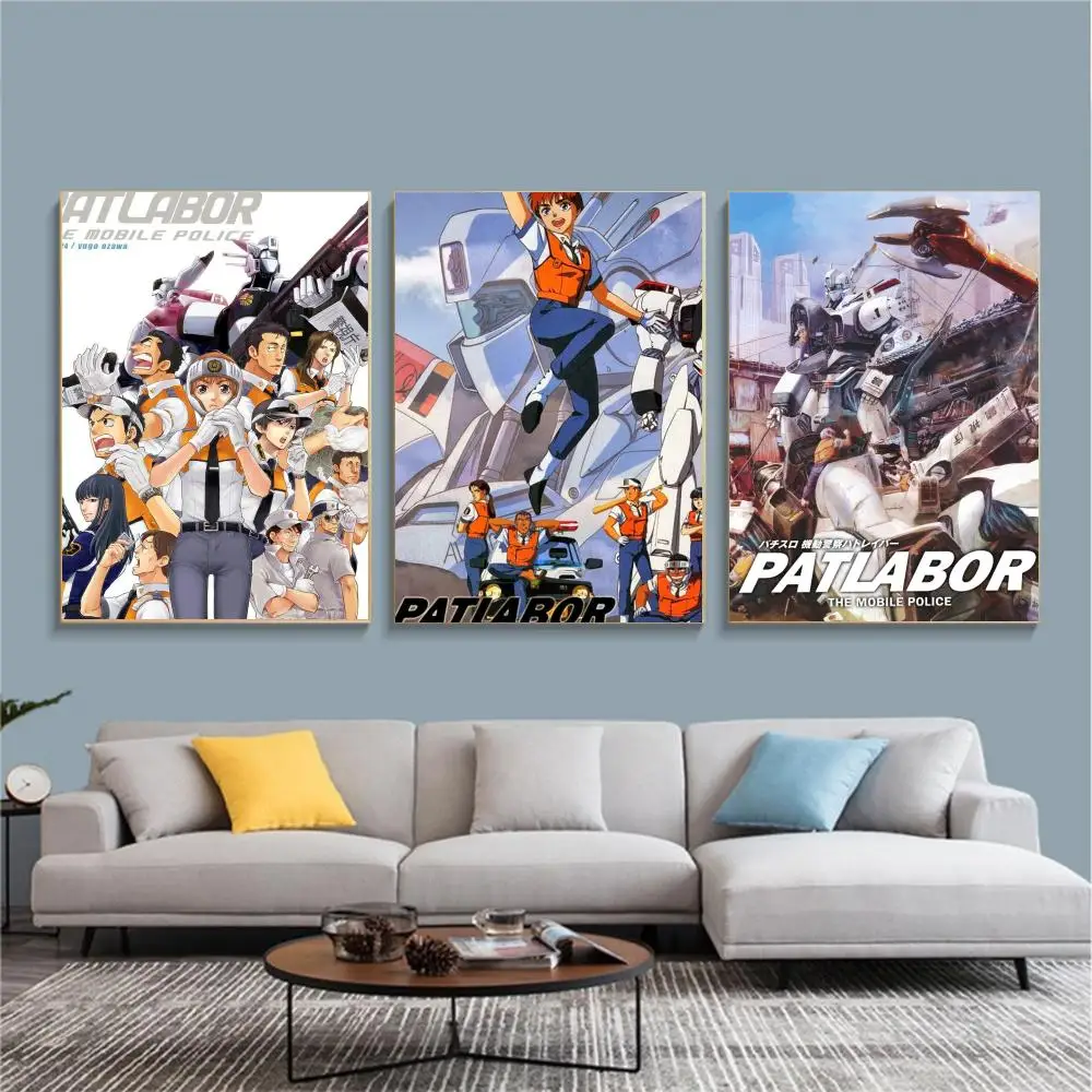 anime M-Mobile Police Patlabor-R Painting Calligraphy Nature Inspired Artwork for Living Room  Home Decoration