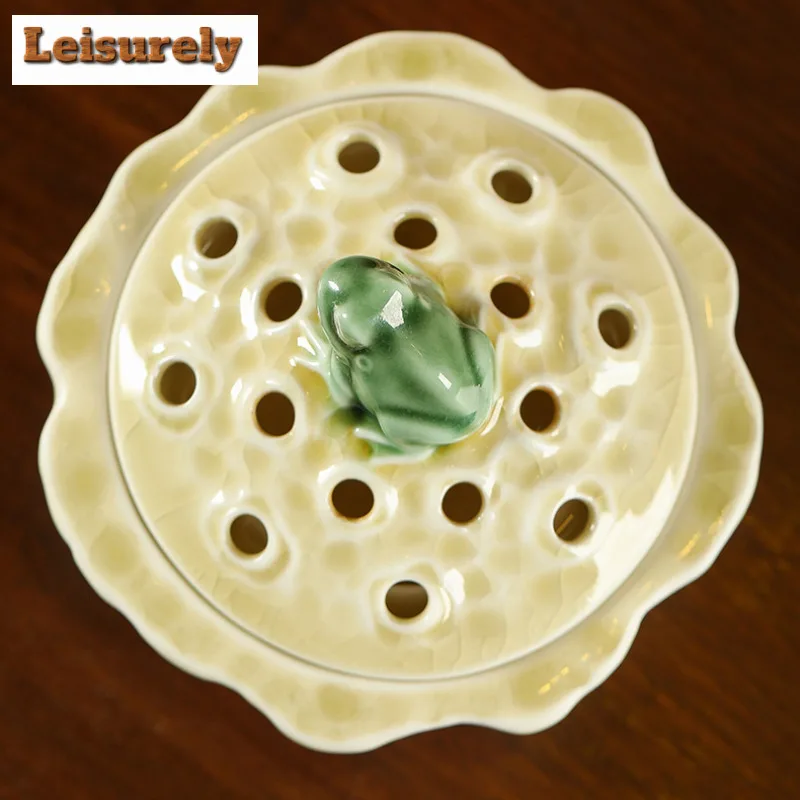 Lotus Pond Frog Fun Incense Holder Zen Garden Incense Burners Consecrate Scented Aromatic Candles Censer Indoor Craft Supplies - view 6
