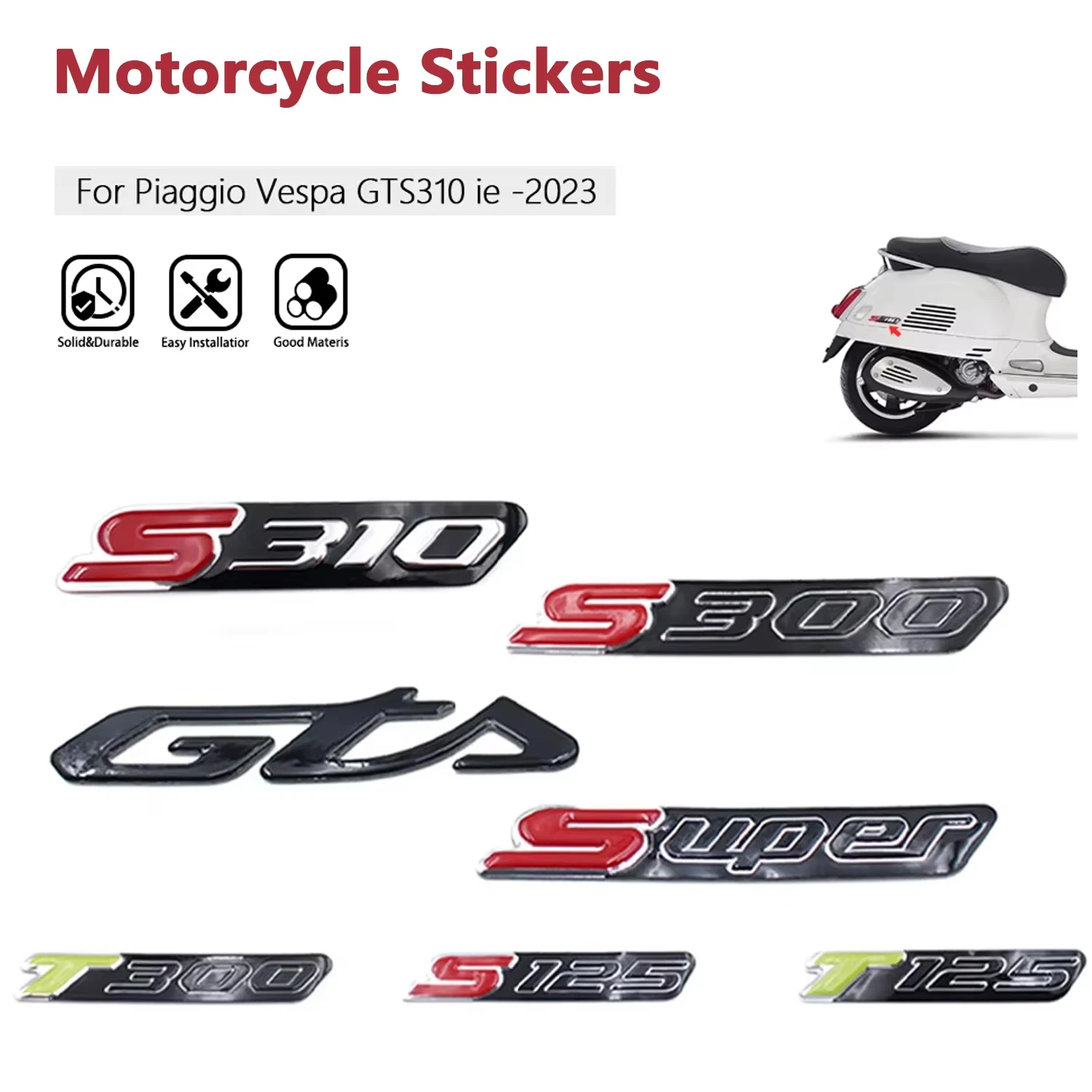 Motorcycle Wheel Decals Scooter Rim Reflective Stickers For Vespa GTS 310 Supersport GTS300 S310 S300 GTS-super T300 S125 T125