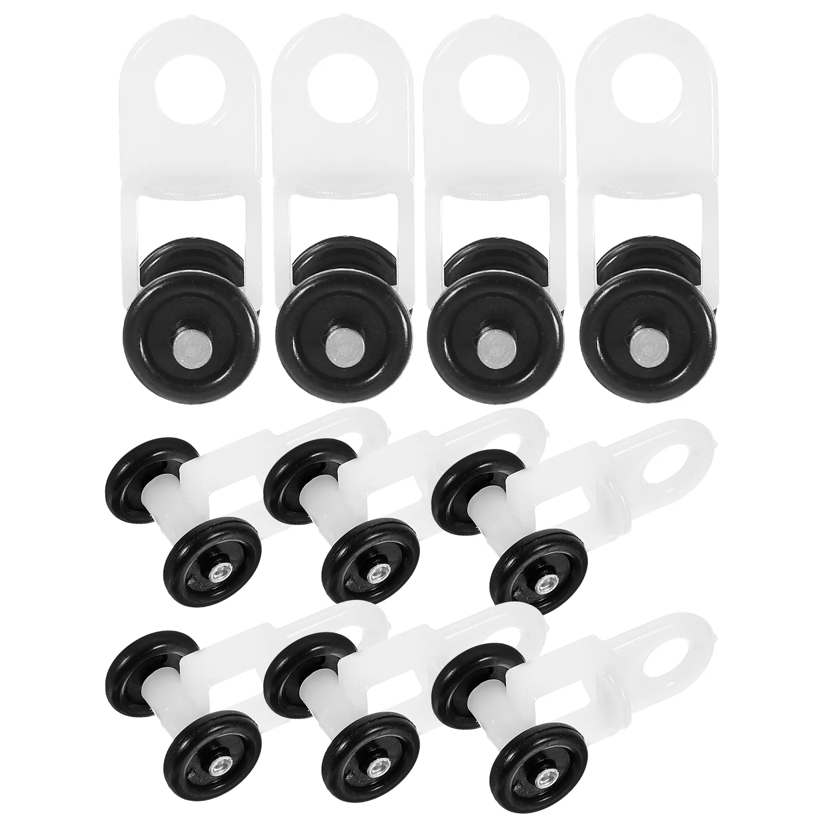 

20 Pcs Curtain Track Pulley Pulleys Rollers for Sliding Glider Accessories of Gliders