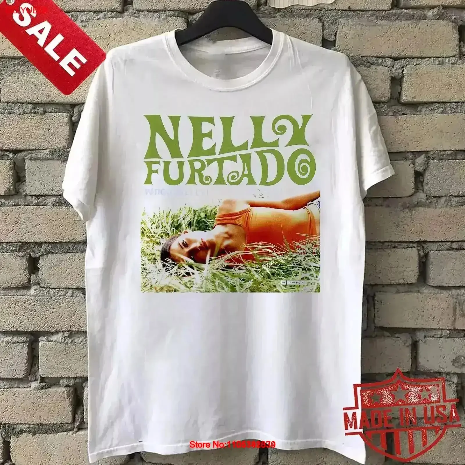 Camiseta Nelly Furtado Whoa, talla completa S 5XL AA2042, vintage, lavada, suave, versátil, ligeramente estilo streetwear, informal, cómoda