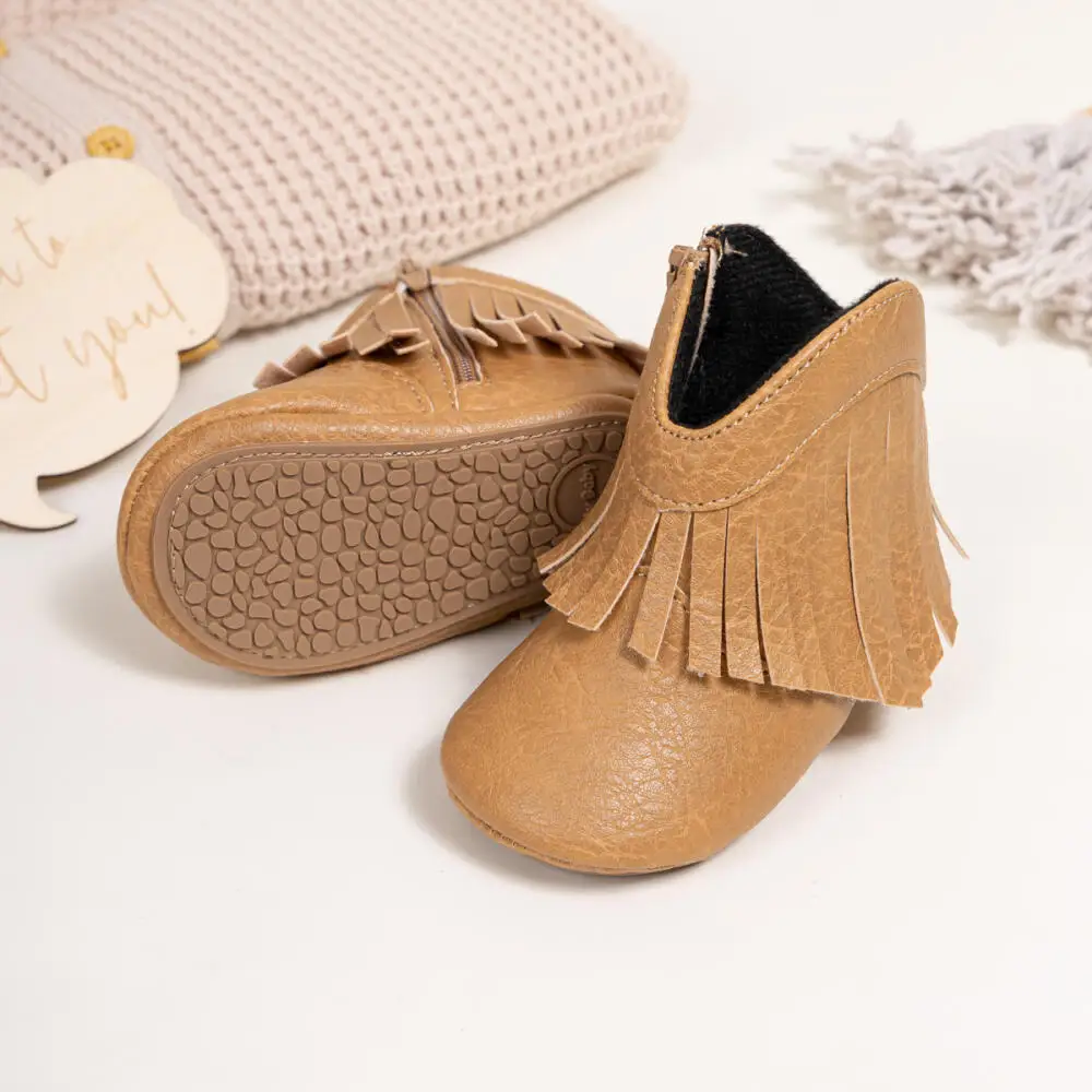 Baby Autumn Winter Boots Baby Girl Boys Shoes Rubber Bottom Anti-Slip Baby Boot Fashion Toddler First Walkers Kid Shoes 0-18M