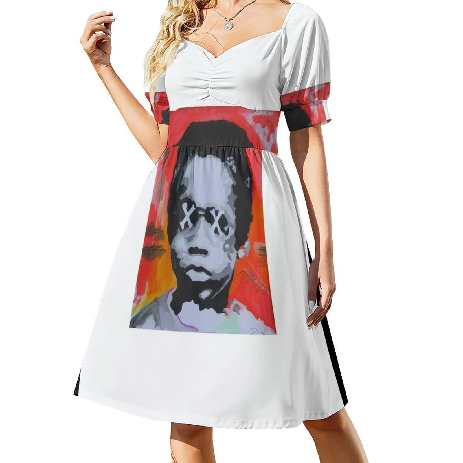 

ILLMATIC Short-Sleeved Dress elegant dresses for women purple dress
