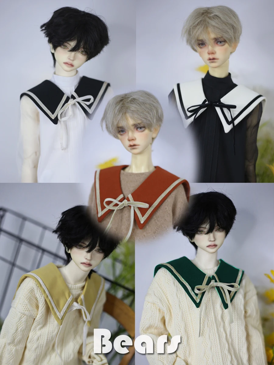 1/3 BJD 인형 옷, 다목적 네이비 스타일 칼라 패치, 삼촌 인형 액세서리, BJD SD DD SD10 SD13 SD17, POPO68