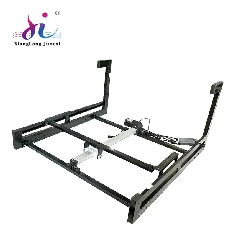 T002 Modern Multifunctional Electric Sofa Frame Flat Push Iron Metal Frame with One-to-Three Support for Living Room