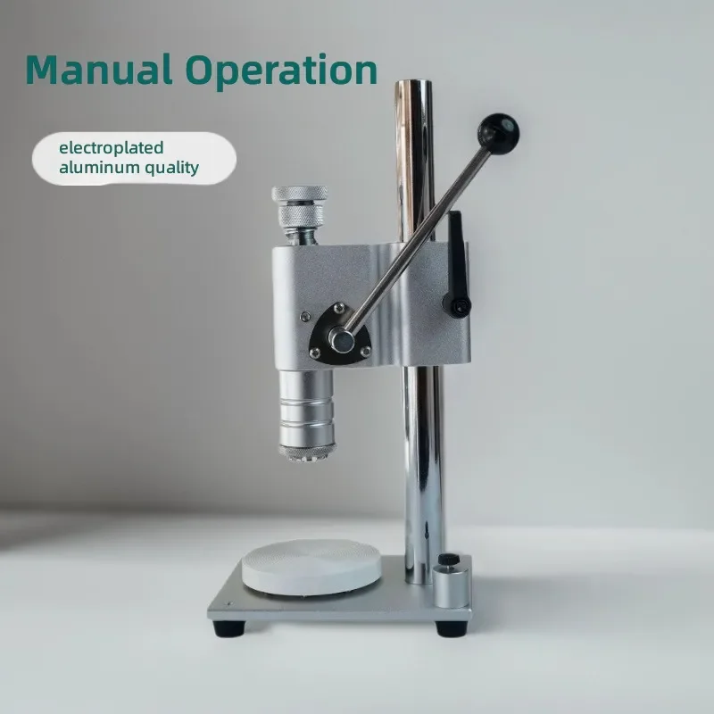 Small multi-functional desktop perfume bottle binding and capping machine, anodized aluminum middle cover plastic bayonet