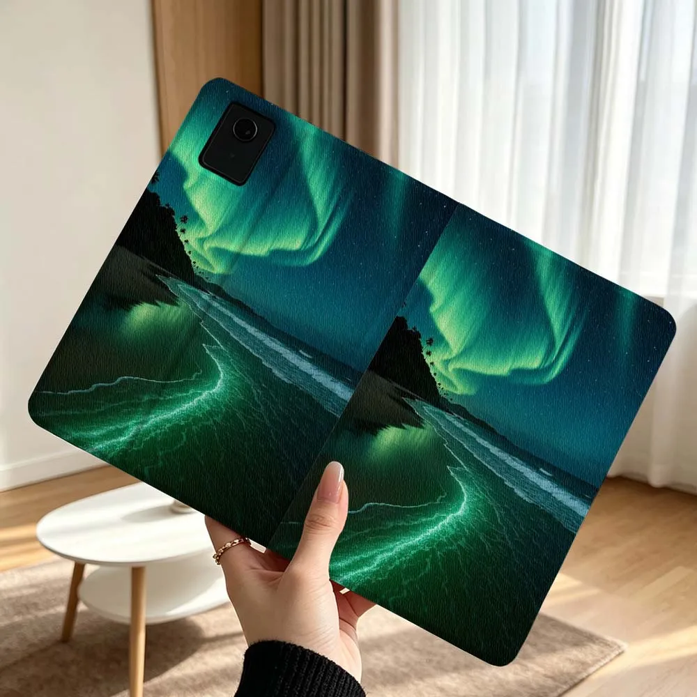 Beautiful Aurora Patterns For Lenovo Xiaoxin Pad Pro Tab P12 P11 11 13 11.2 inch K11 Plus Pen Tray Tablet Case Soft