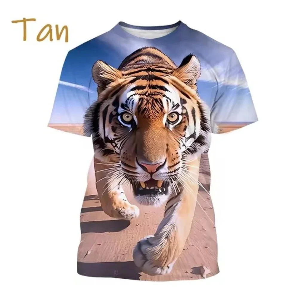 New Hot New Fashion White Tiger 3D Printed T-shirt Animal Tiger Printed Men's and Women's Cool Casual T-shirt Harajuku Style Str