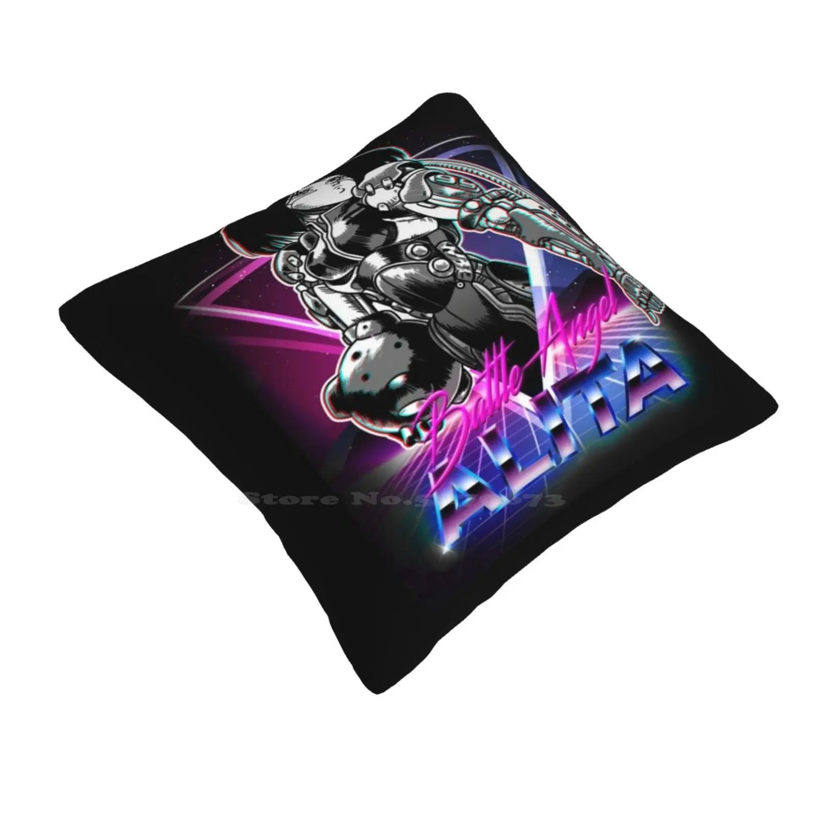 Motorball Battle Angel Home Sofa Car Cushion Cover Pillowcase Manga Comic Movie 90S Nineties Classic Cyborg Alita Angel Battle