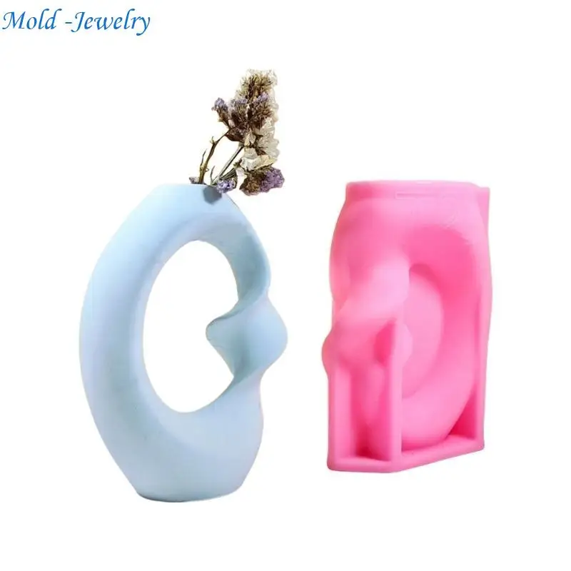 69HB Flexible Nordic Art Vase Mold Nordic Silicone Vase Mold Perfect For DIY Home And Guesthouse Decoration